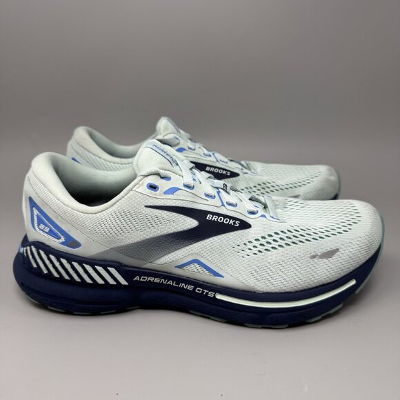 Brooks Womens Adrenaline GTS 23 Blue Mint Green Running Shoes Sneakers 10 D WIDE - Picture 1 of 9